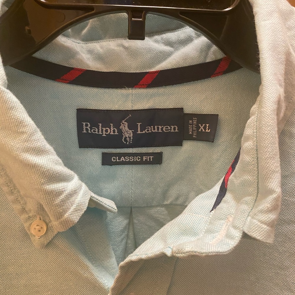 Ralph Lauren color is light blue XL